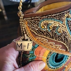 Mary Frances Colorful Beaded Handbag/crossbody  with Chain Strap
